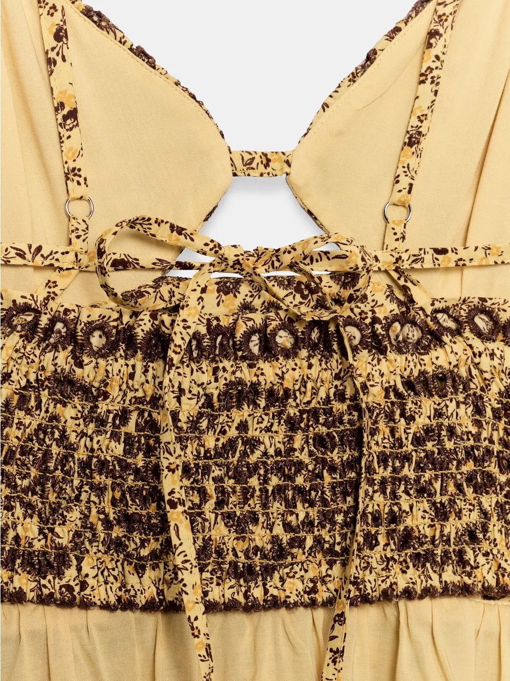 Zara Cut-Out Embroidered Eyelet MIDI Dress - Picture 7 of 7
